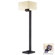 George Kovacs by Minka Floor Lamp in Bronze with Ivory Mobuka Shade