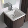Bissonnet Universal Minimal 19.7" Bathroom Vanity Set in Espresso Brown