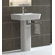 Bissonnet Emma 21.7" Full Pedestal Overflow Bathroom Sink With Optional Towel Bar
