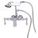 Elizabethan Classics Wall Mount Tub Faucet with Hand Shower and Metal Lever Handles