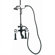 Elizabethan Classics Deck Mount Tub Faucet with Hand Shower and Porcelain Cross Handles for Shower System