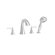 Price Pfister Saxton Double Handle Hand shower Roman Tub Faucet with Trim
