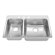 American Standard Stainless Steel Drop-In 33.38 x 22" Double Combination with Small Bowl kitchen sink