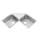 American Standard Stainless Steel Drop-In 43.44" x 23.38" Double Corner Bowl kitchen sink in Brushed Satin