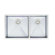 Blanco Precision 16" 1.75 Double Bowl Stainless Steel Kitchen Sink in Satin Polished