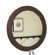 Schon 28" Round Vanity Mirror in Espresso