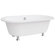 Schon Contemporary 68" Cast Iron Bath Tub with Chrome Feet in White