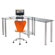 RTA Home And Office CT Computer/Laptop Desk Corner Computer Desk with Right Extension Table