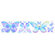 4 Walls Fluttering Butterflies Freestyle Peel and Stick Decal in Blue