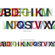 4 Walls Typeset Letters Mural Style Border
