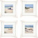 Pro Tour Memorabilia Coastal Beach Umbrella Framed Art (Set of 4)