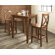 Crosley Three Piece Pub Dining Set with Tapered Leg Table and X-Back Barstools in Classic Cherry
