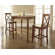 Crosley Three Piece Pub Dining Set with Turned Leg Table and X-Back Barstools in Classic Cherry