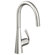 Grohe Ladylux3 One Handle Single Hole Kitchen Sink Faucet with Dual Spray Pull Down and Lever Handle