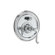 Jado Classic Pressure Balance Diverter Faucet Shower Faucet Trim with Curved Lever Handle