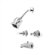 Newport Brass 800 Series Tub and Diverter Shower Faucet with 2 Valves