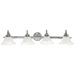 8" Four Light Bath Vanity in Chrome