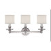 Midtown Three Light Bath Vanity in Polished Nickel