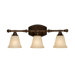 Belmont Three Light Bath Vanity in Burnished Bronze