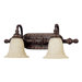 Chesterfield Two Light Bath Vanity in Chesterfield Brown
