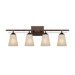 Soho Four Light Bath Vanity in Rustic