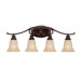 Hill House Four Light Bath Vanity in Burnished Bronze