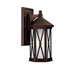 Saxton One Light Outdoor Wall Lantern in Burnished Bronze