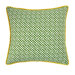 Maze Poly Square Pillow in Green / Yellow