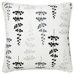 Leaves Outdoor Square Decorative Pillow in Black and Silver