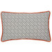Maze Decorative Pillow in Grey and Orange