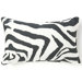 African Zebra Linen Pillow in Black / White