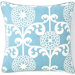 Floret Cotton Square Pillow in Sky