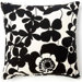 Siggi Poppy Cotton Pillow in Black and White