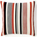 Siggi Stripes Cotton Pillow in Red and White