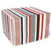 Siggi Stripes Cotton Cube Ottoman