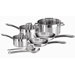 Elegance Brushed Stainless Steel 10-Piece Cookware Set