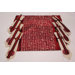 Poly Silk Jacquard Placemat in Red (Set of 6)