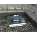 Outdoor Stainless Steel Gas Fire Pit with Black Granite Top