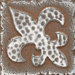 Metal Signatures Fleur de Lis 2" x 2" Decorative Tile in Aged Iron