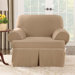 Cotton Duck Club Chair T-Cushion Slipcover