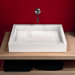 Groove Vessel Sink in White