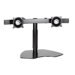 Flat Panel Dual Horizontal Monitor Table Stand