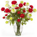 Liquid Illusion Silk Ranunculus Arrangement in Red and White