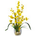 Liquid Illusion Dancing Lady Silk Orchid Arrangement in Yellow