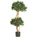 48" Silk Sweet Bay Double Ball Topiary Tree in Green