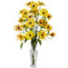 Cosmos with Vase Silk Flower Arrangement in Yellow