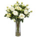 Giant Peony Silk Flower Arrangement in White