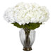 Large Hydrangea with European Vase Silk Flower Arrangement