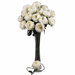 31" Large Rose Stem in White (Set of 12)