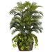4.5' Double Areca with Vase and Pothos Silk Plant